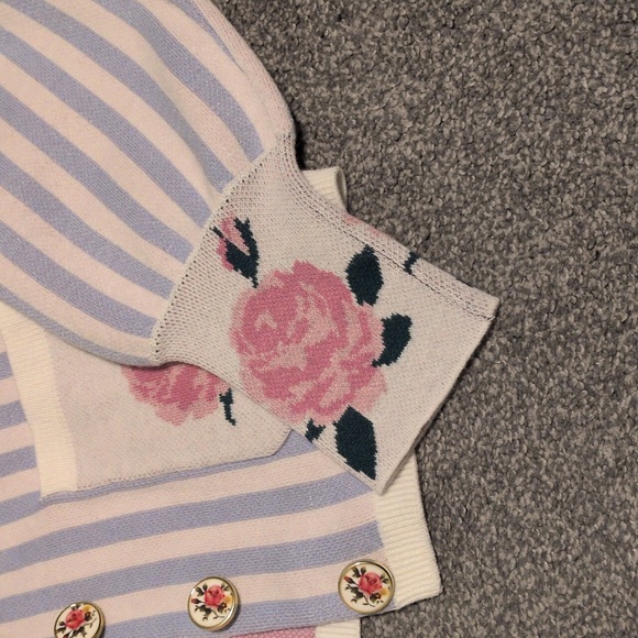 NWT For Love And Lemons Sample Rose Striped Cardigan Size Small! - Picture 4 of 7